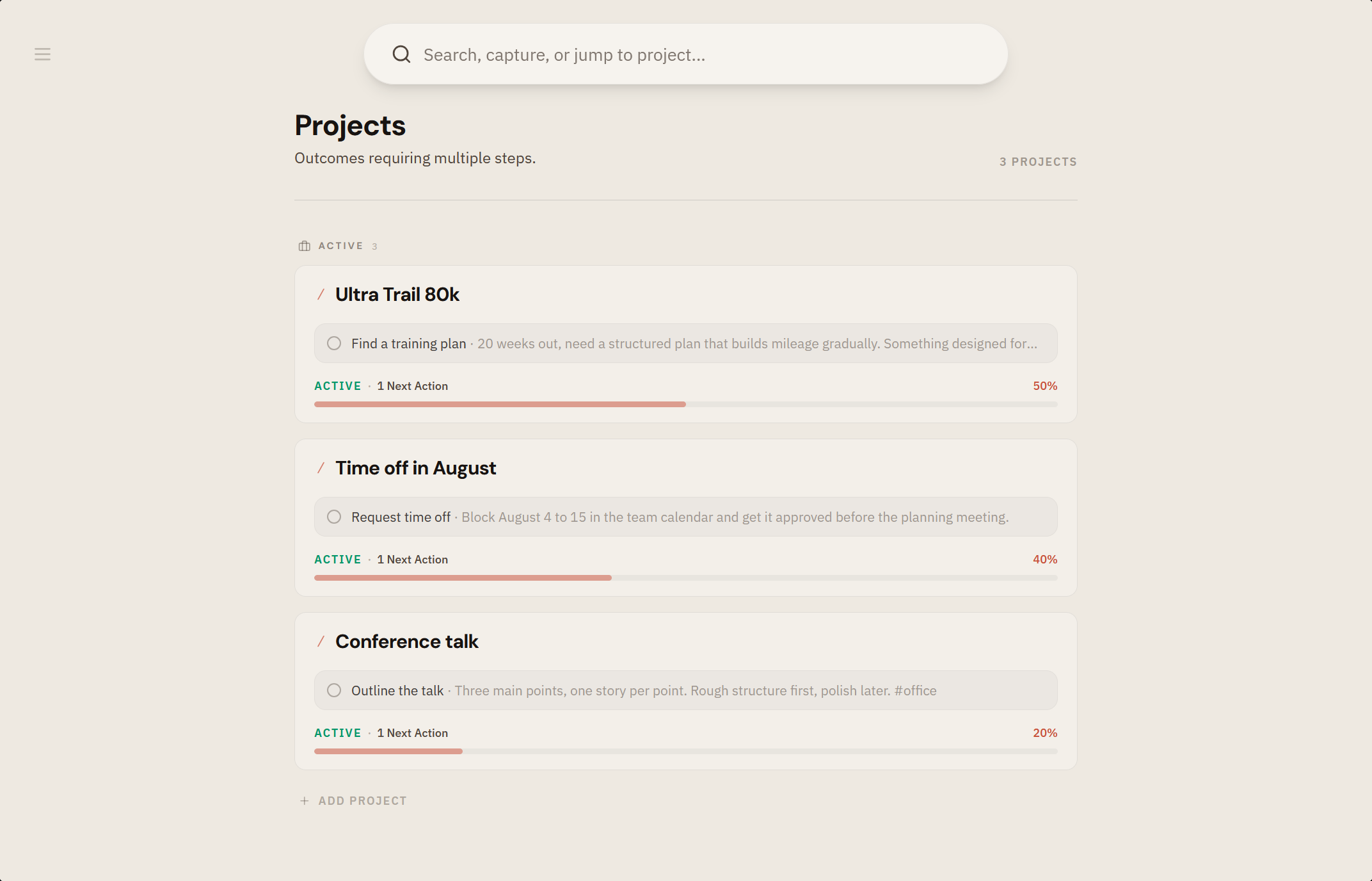Projects in tingdo